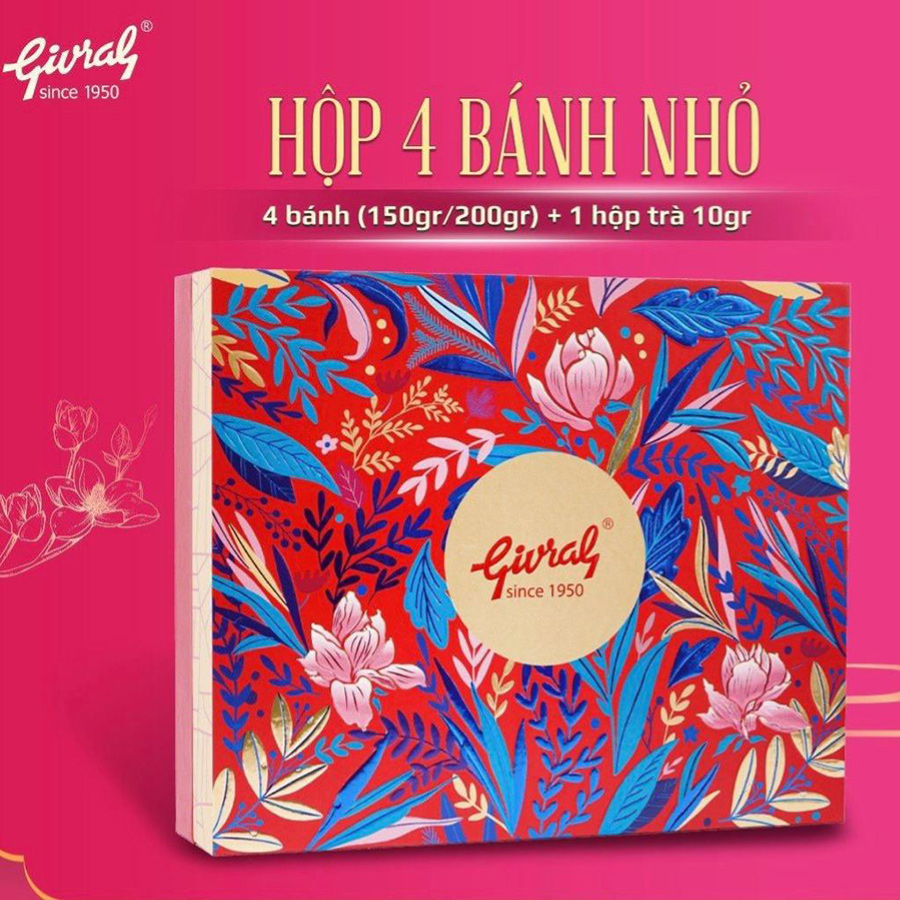 Bộ túi và Hộp Bánh Trung Thu Givral Trăng Thanh 1 (150gr)