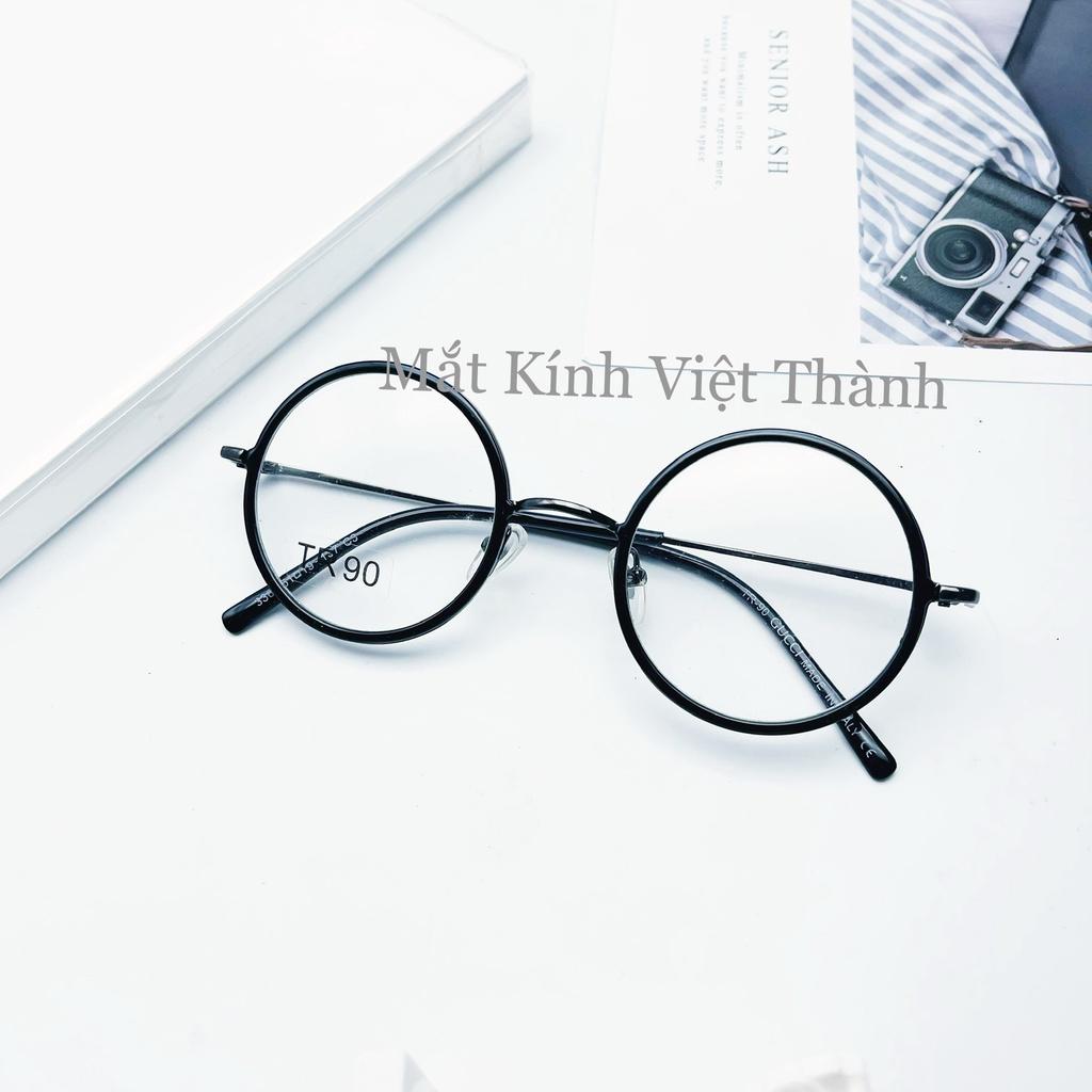 Gọng kính cận tròn xoe zon hàng đẹp harry potter TRÒN VIỀN NHỰA GT6