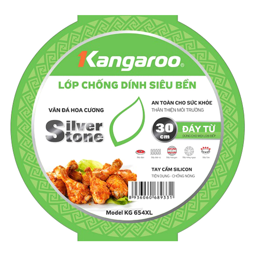 Chảo Nhôm Chống Dính Đáy Từ Kangaroo KG654XL (30cm)