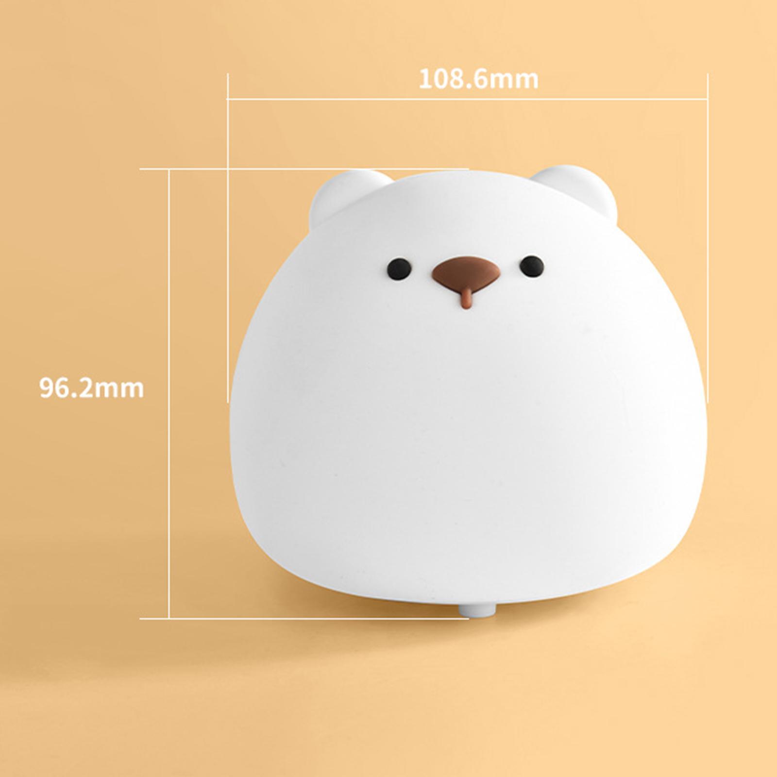 Child Animal Night Light 7 Colors Silicone USB Nursery Baby Rechargeable