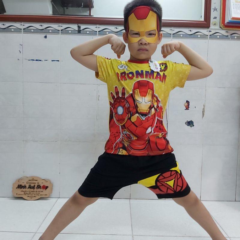 Bộ đồ người sắt kèm choàng và mặt nạ 3D cho bé