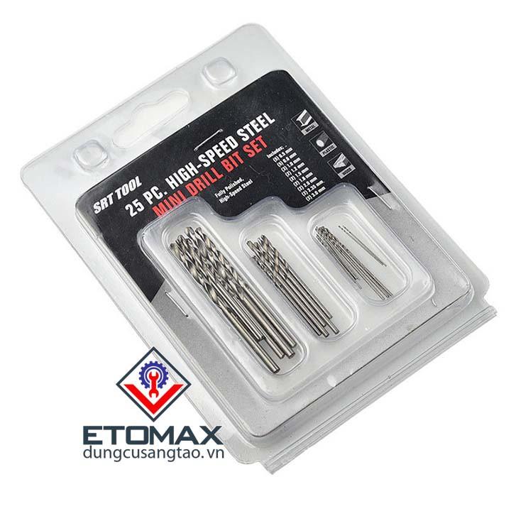 Bộ 25 mũi khoan hợp kim đường kính từ 0.5 - 3.0mm