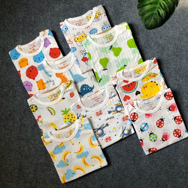 SET 5 Bộ dài tay cotton giấy CHO BÉ