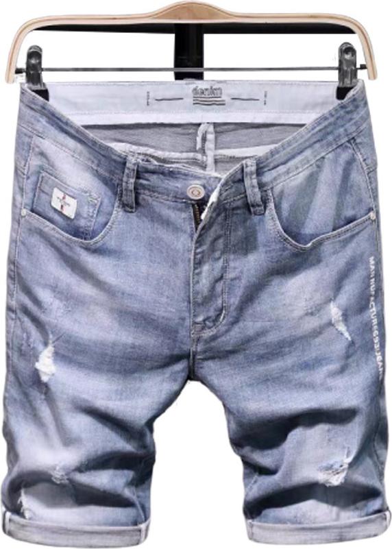 QUẦN SHORT JEAN NAM WASH RÁCH CÁ TÍNH