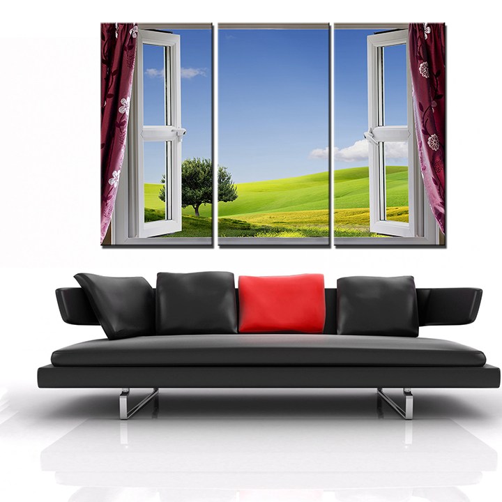 Tranh treo tường, tranh trang trí PP_ NT651 bộ 3 tấm ghép