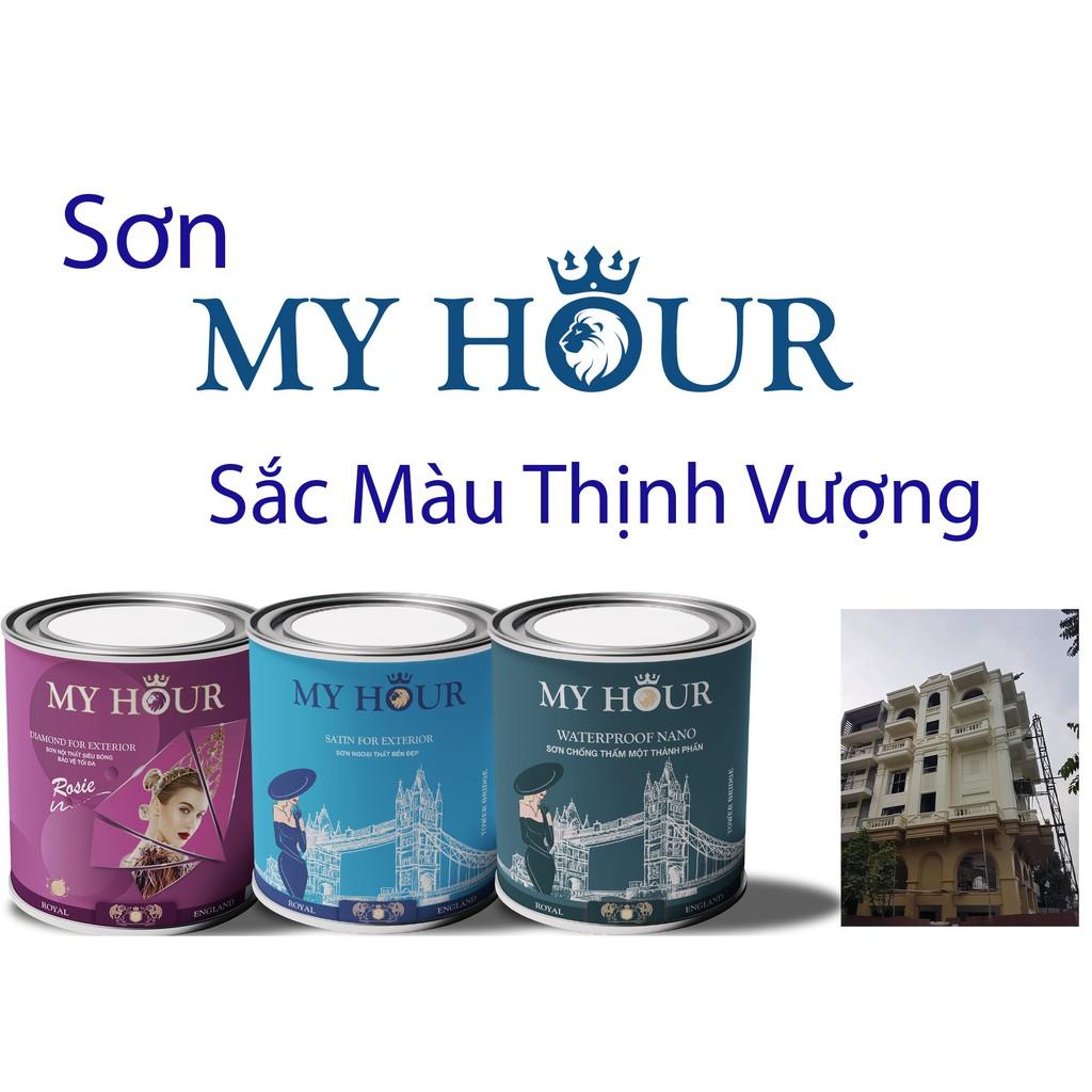 Sơn chậu cảnh màu ghi xanh, sơn trang trí MY HOUR