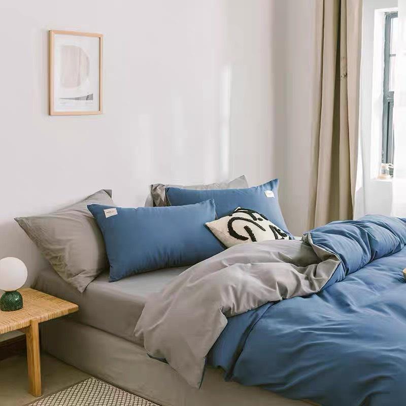 Bộ Chăn Ga Cotton Tici Cao Cấp Phong Cách Hàn Quốc Đủ Size Đủ Màu