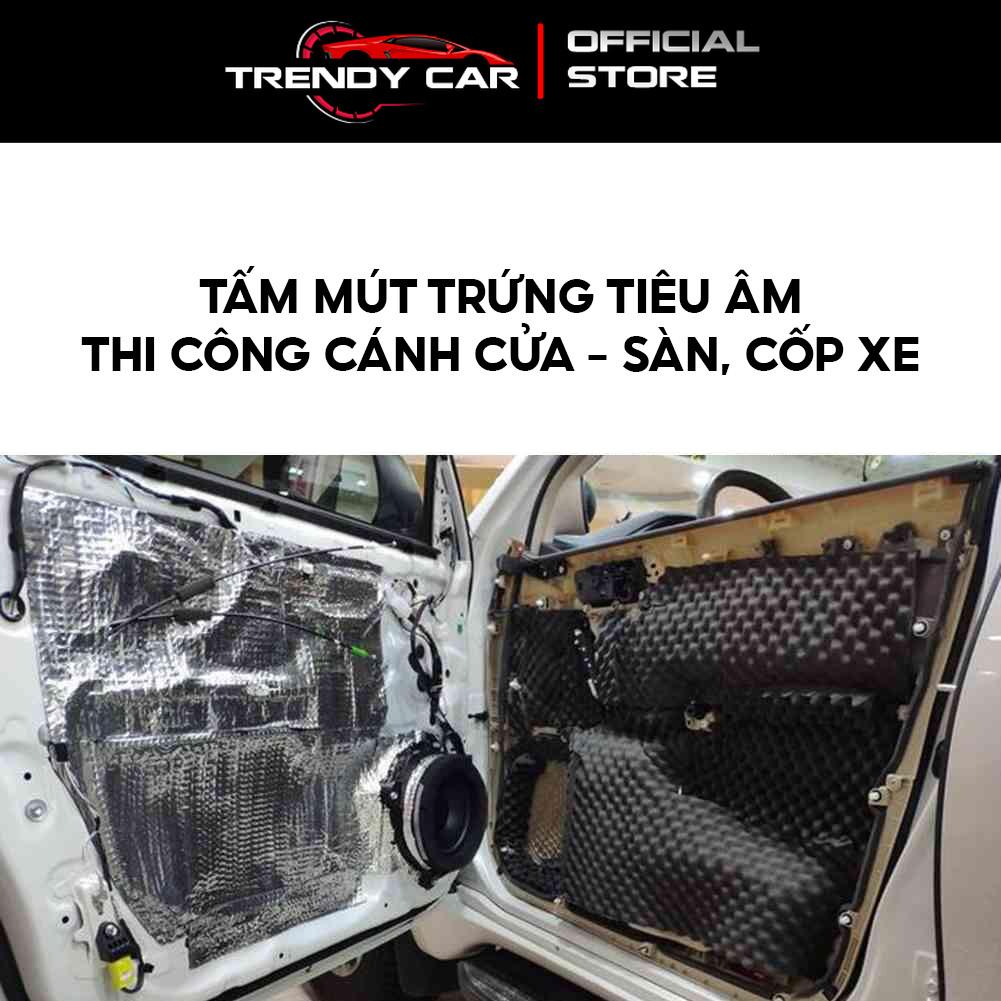 Mút trứng tiêu Âm, Bông Hấp Thụ Âm Thanh Ô Tô Chịu Nhiệt, chống cháy, chống thấm màu đen