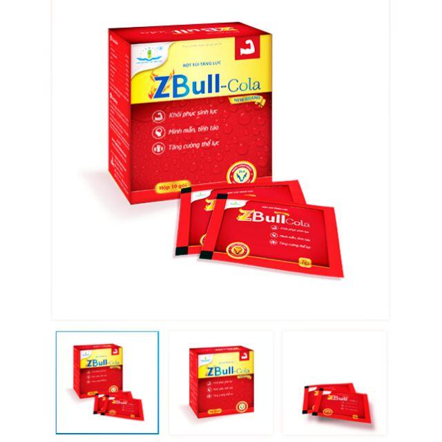 Bột sủi tăng lực ZBULL-cola hộp 10 gói