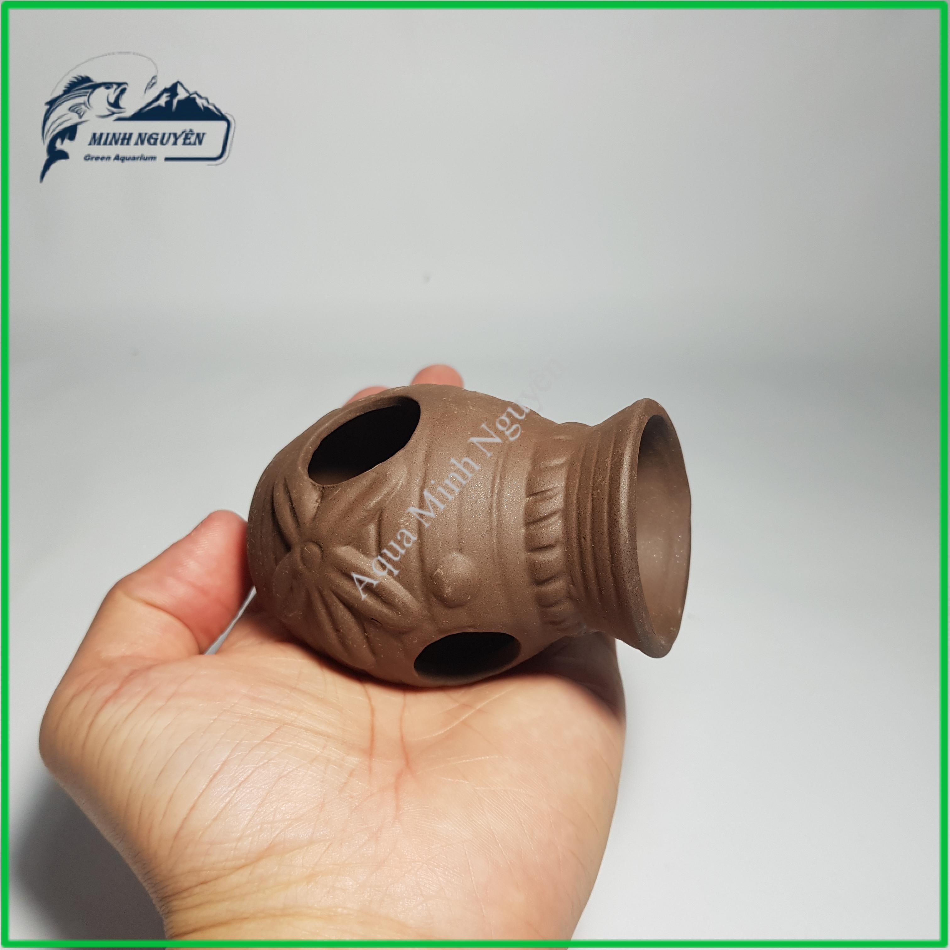 Hang Tép Bình Gốm Cổ - Đồ chơi tép Hang Tép bằng gốm trang trí bể tép cảnh cá cảnh thủy sinh cao cấp