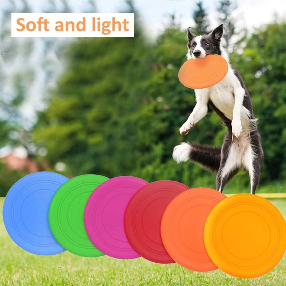 Chó Đĩa Bay 6 Đĩa Frisbee Tương Tác Đồ Chơi Nhỏ Cứng Mạnh Đồ Chơi Huấn Luyện Silicone Frisbee Cho Chó Đĩa Màu Sắc
