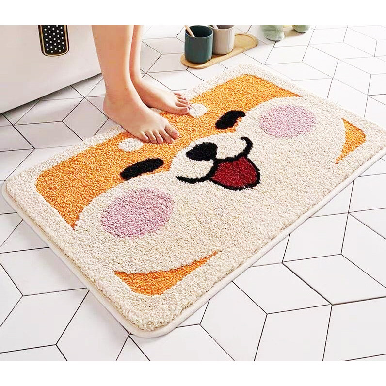 Thảm 3D lau chân cửa phòng khách TD20 thảm chân phòng tắm thảm lau chân phòng ngủ lông dày siêu thấm mềm mại chống trượt