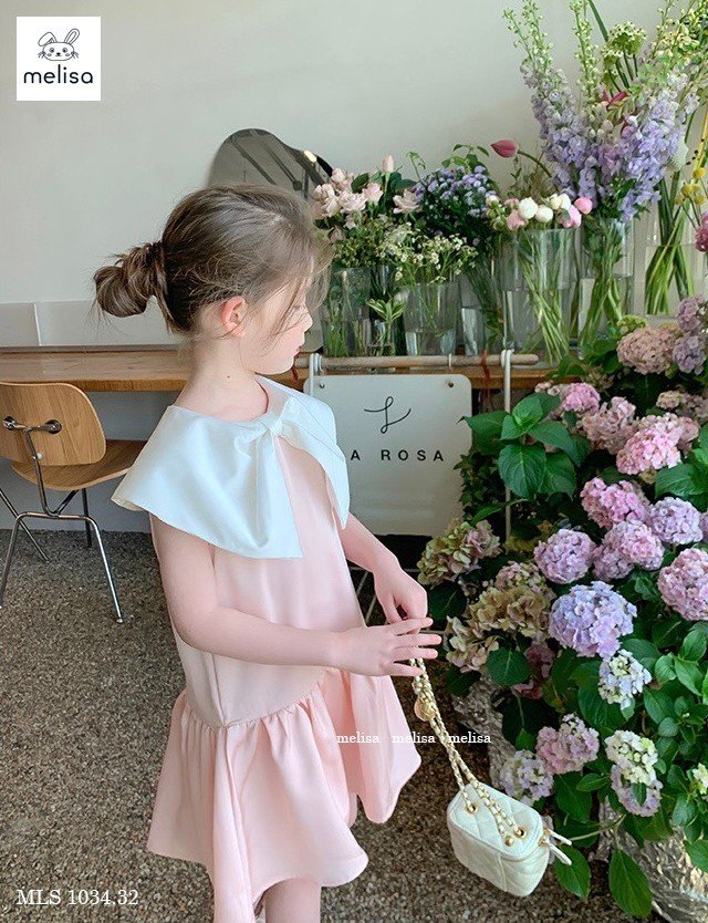 Đầm váy babydoll mùa hè cho bé gái phong cách Hàn Quốc từ 12-35kg chất lụa mềm mịn mát