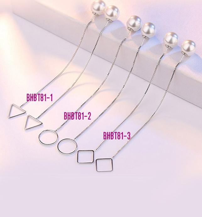 Bông tai ngọc trai dài đá zircon BHBT80