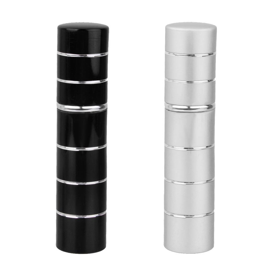 2 Pieces Travel Portable Refillable Perfume Atomizer Bottle Pump Spray Case