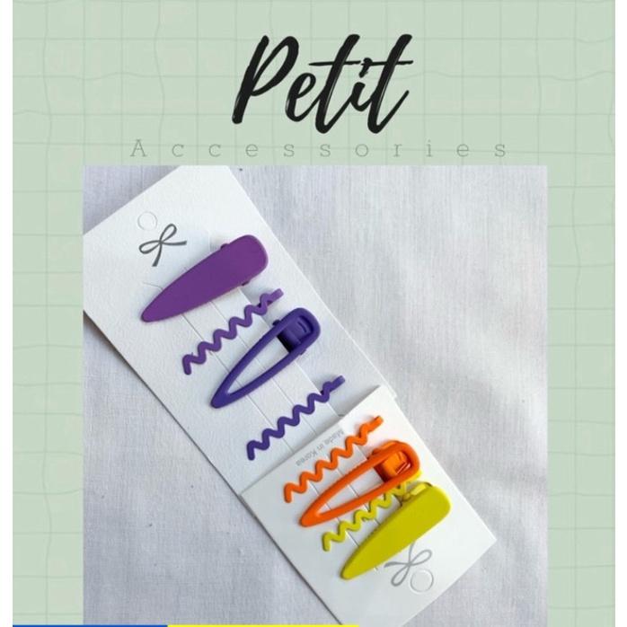 Set cặp tóc tách vintage 4 chi tiết màu sắc mùa hè