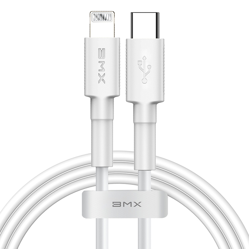 Cáp sạc nhanh C to Lightning có MFI Baseus BMX Mini White PD 18W cho iPhone/ iPad (Type-C to Lightning, Power Delivery Fast Charge, MFi certified Cable) - Hàng chính hãng