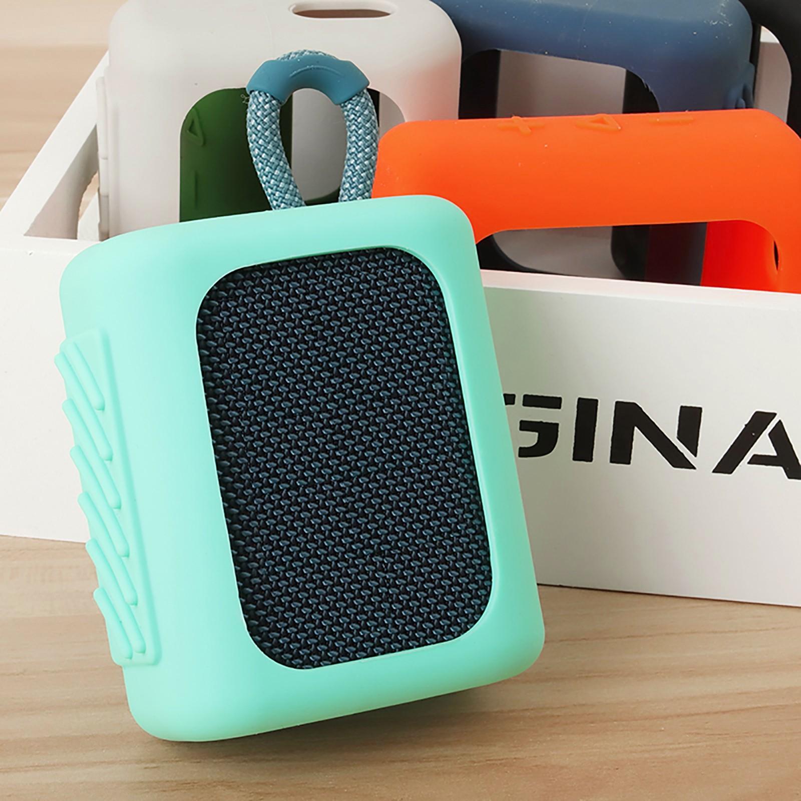 3 Vỏ hộp đựng loa Bluetooth ForJBL Bảo vệ cho LOA di động GO Silicone phù hợp Giá đỡ loa kệ sách mỏng Màu sắc: Xanh quân đội