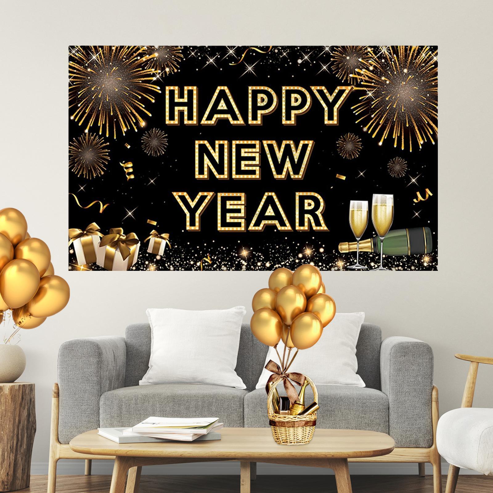Poster Backdrop Supplies Holiday Garden Happy New Year  2023