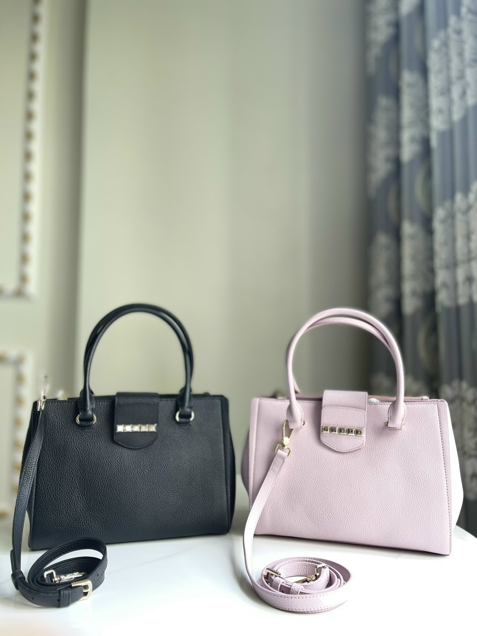 Túi furla valentina hồng tím 20.26 1028308