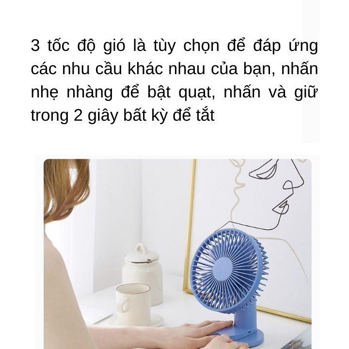 Quạt kẹp bàn mini 3 mức gió tùy chỉnh