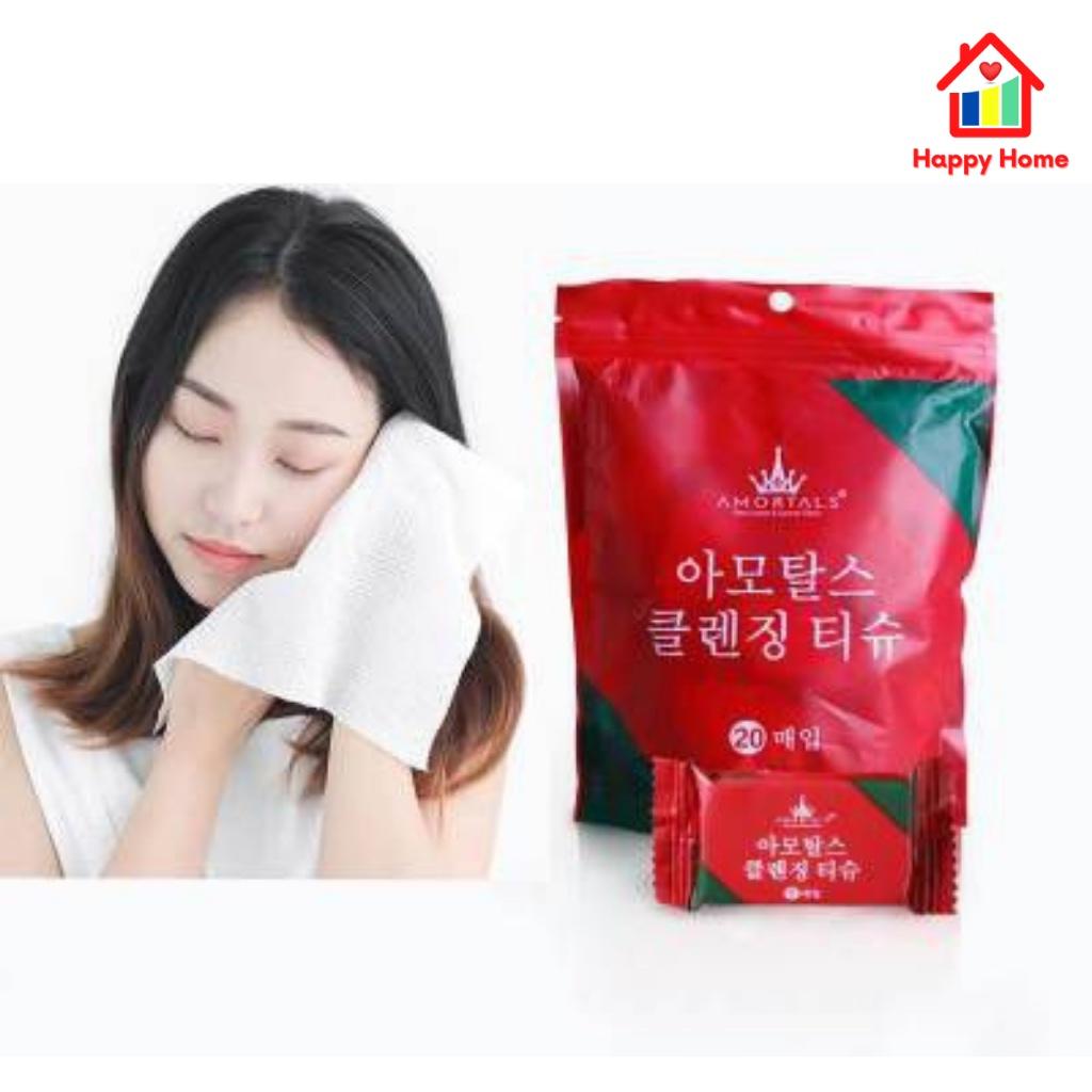 Khăn giấy nén Hàn Quốc loại dày, cao cấp đi du lịch, công tác tiện dụng Happy Home