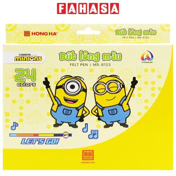 Hộp 24 Bút Lông Màu Minions - Hồng Hà 8123