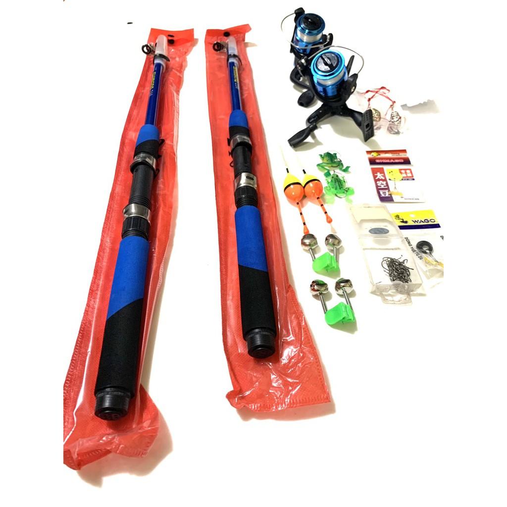 COMBO CẦN CÂU CÁ 2 CẦN 2 MÁY VÀ ĐỦ PHỤ KIỆN  COMBO CẦN CÂU 2 CẦN 2 MÁY