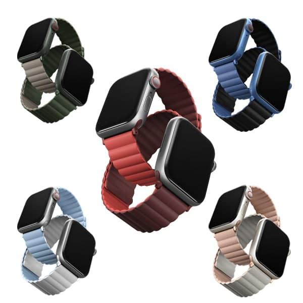Dây đeo UNIQ Revix Reversible Magnetic Silicone Strap Dành cho Apple Watch 1~7/ SE-hàng chính hãng