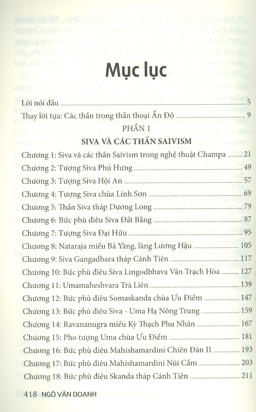 NGHỆ THUẬT CHAMPA - Tượng Các Thần Hindu Giáo - Ngô Văn Doanh - (bìa mềm)