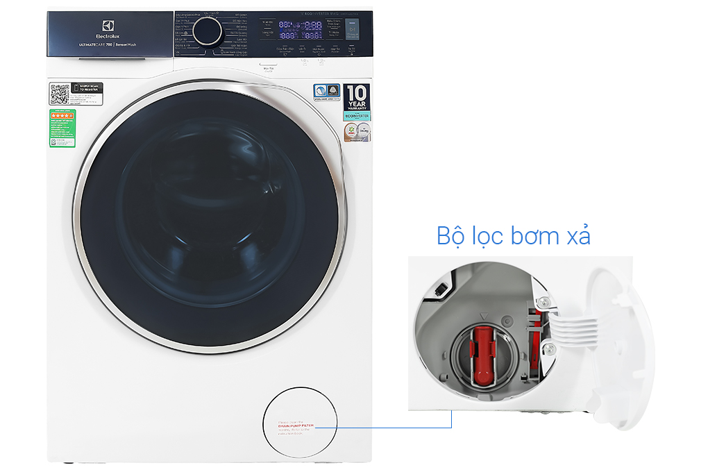 Máy giặt Electrolux Inverter 11 kg EWF1142Q7WB - Hàng chính hãng - Giao HCM và 1 số tỉnh thành