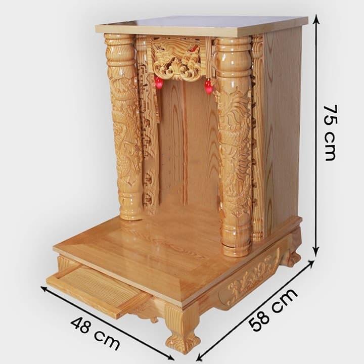 Bàn thờ thần tài ông địa mái cỡ to 51, 61 trụ to