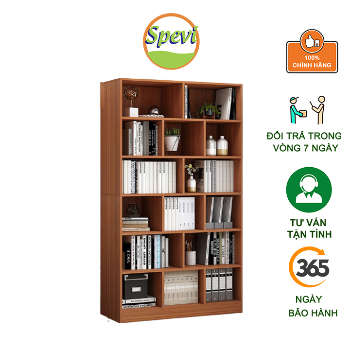 Kệ Sách Đứng Để Sàn FIVO Mã FB70 Chất Liệu Gỗ MDF Chống Thấm Bề Mặt Cực Tốt, Chia Ngăn Tiện Lợi, Kiểu Dáng Hiện Đại (Kích thước 80x24x178cm)