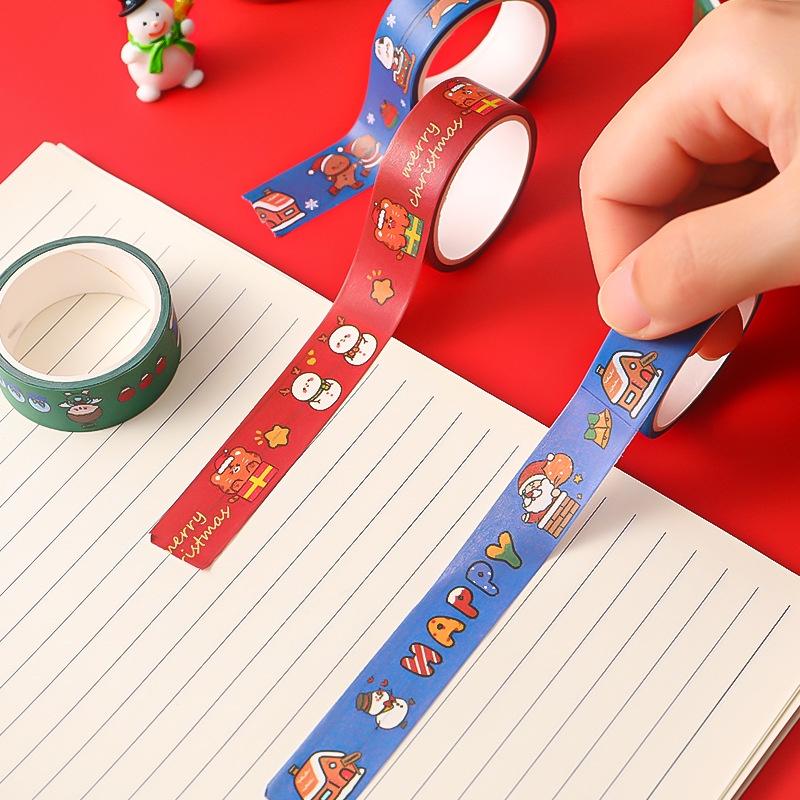 Băng dính washi tape giáng sinh noel Merry Christmas 1.5cm*3m