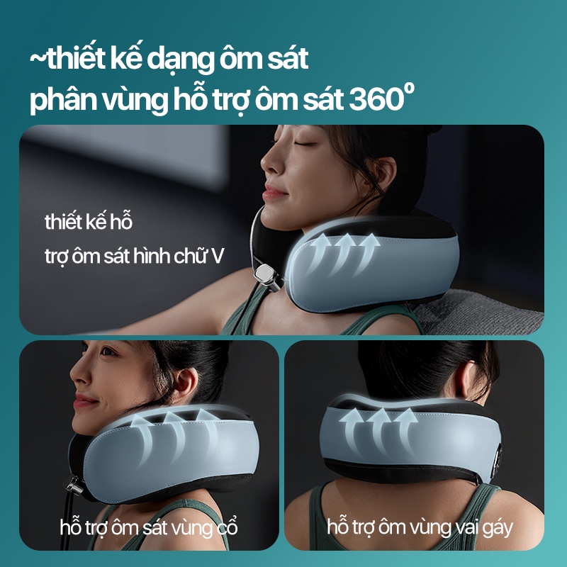 Máy Massage Cổ Vai Gáy PHILIPS PPM3304 Đầu Massage Sóng 3D 3 Chế Độ Massage - Hàng nhập khẩu