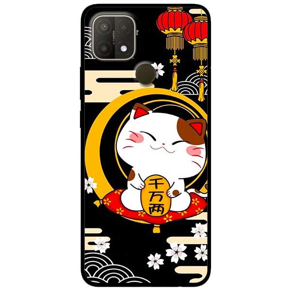 Ốp lưng dành cho Oppo Oppo A15 - A15s mẫu Mèo Nền Đen