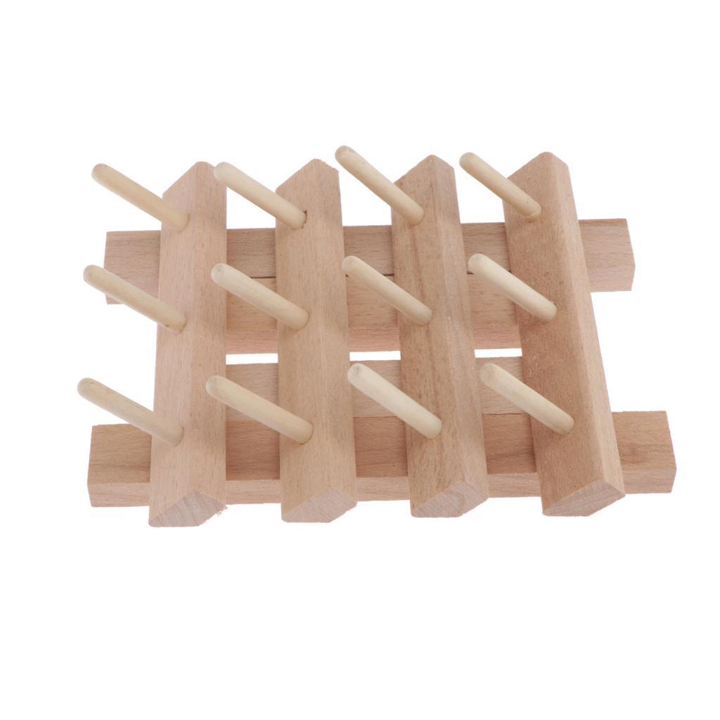 Gỗ May & Chỉ Thêu Giá 12-Ống Cuộn Lưu Trữ Giá Đỡ Có Thể Gập Lại