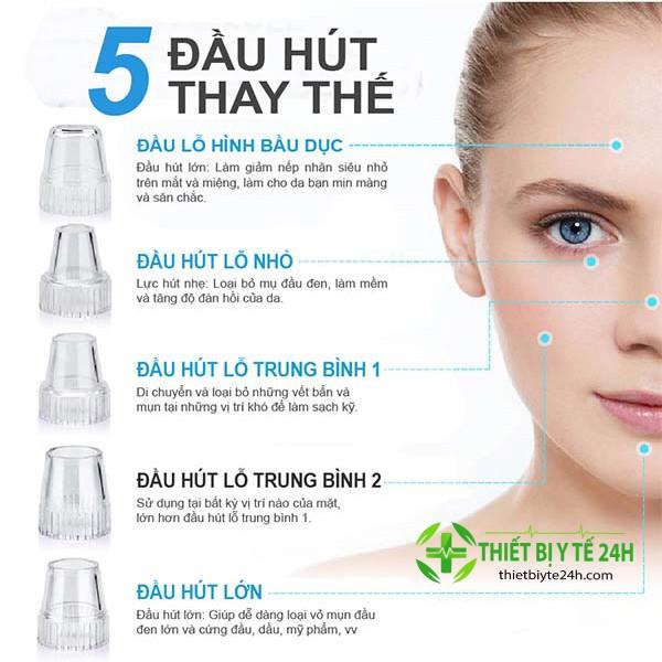 Máy Hút Mụn Bã Nhờn Bụi Bẩn Trên Da Mặt Cầm Tay Mini