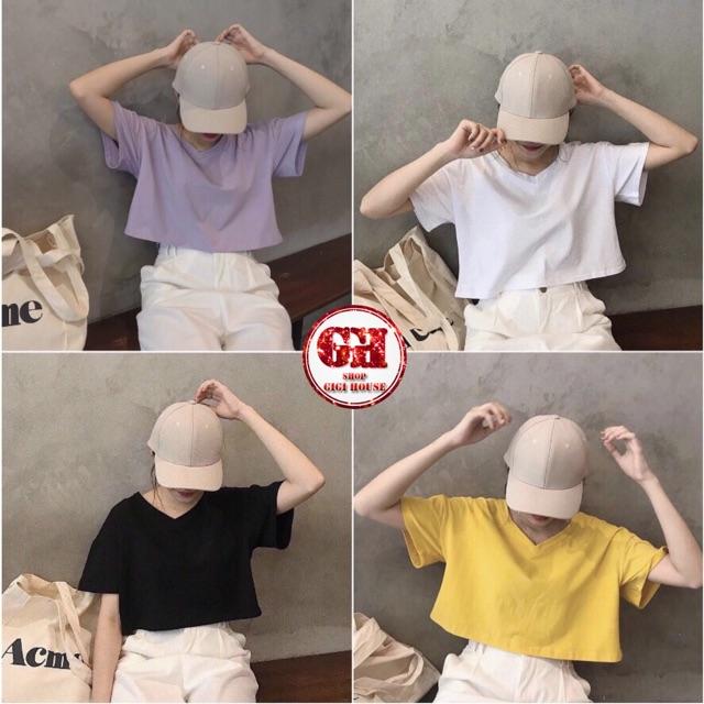 Áo Thun CROPTOP CỔ TIM TRƠN 01 Nữ - ACroptoptraitim