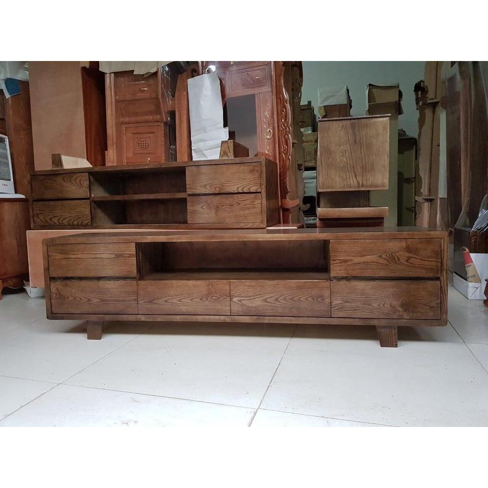 Kệ tivi kiểu nhật, kê ti vi gỗ sồi nga