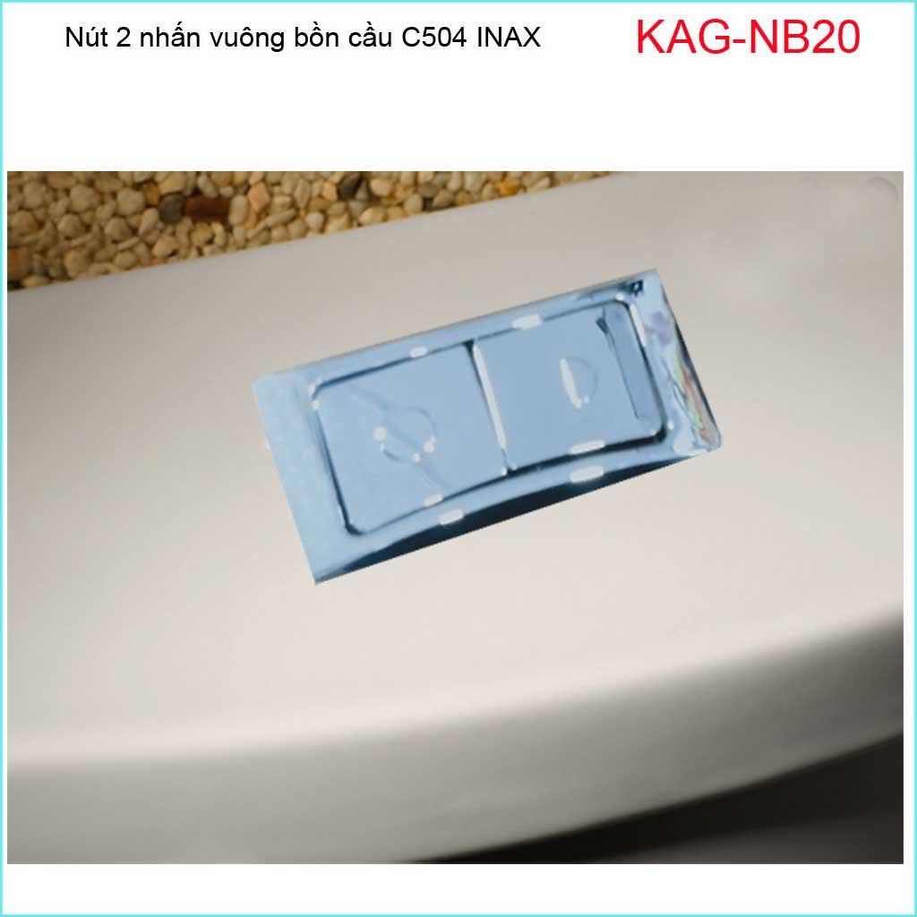 Nút nhấn cầu Inax C504-702 nút nhấn cầu xả 2 nhấn chữa nhật Kace KAG-NB20