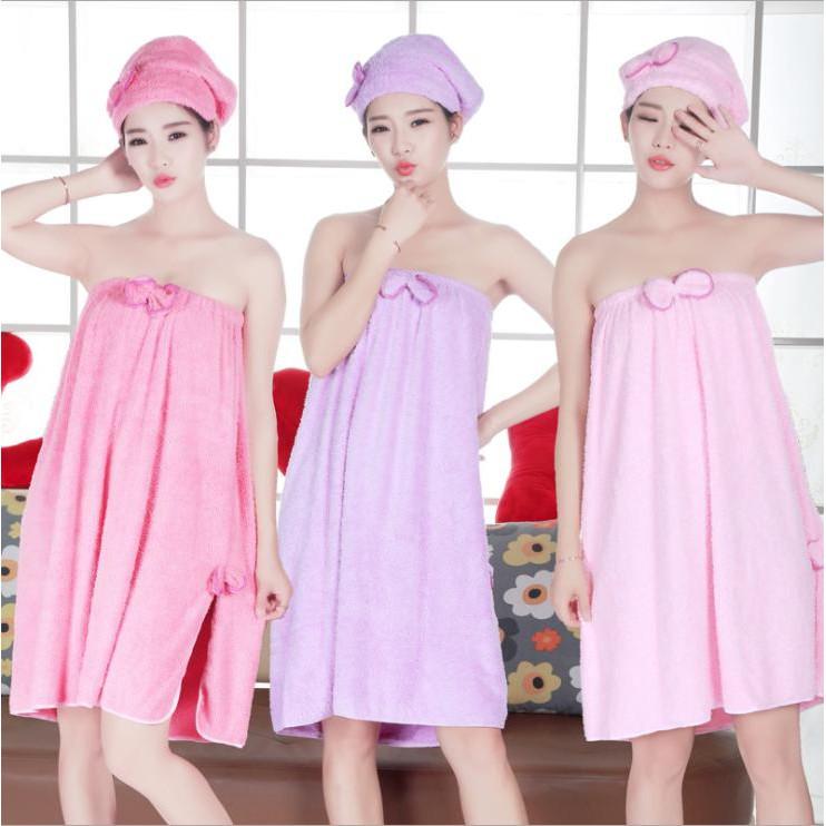 Khăn tắm đa năng có mũ choàng Hàn Quốc
