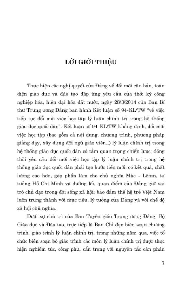 Sách - Giáo Trình Lịch Sử Đảng Cộng Sản Việt Nam (Dành Cho Bậc Đại Học Hệ Không Chuyên Lý Luận Chính Trị)