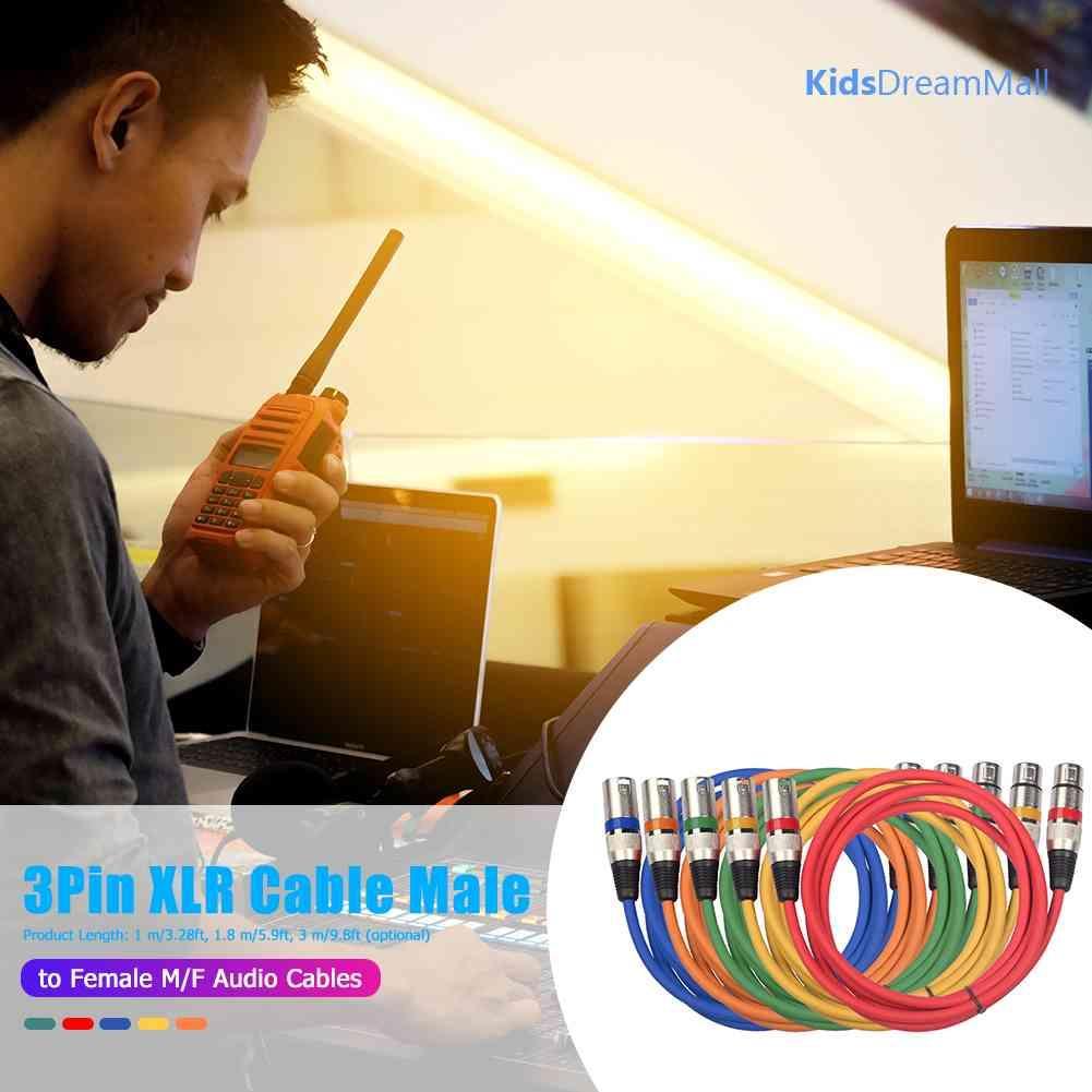 Mới Set 5 Cáp Âm Thanh 3Pin XLR Mạ Bạc