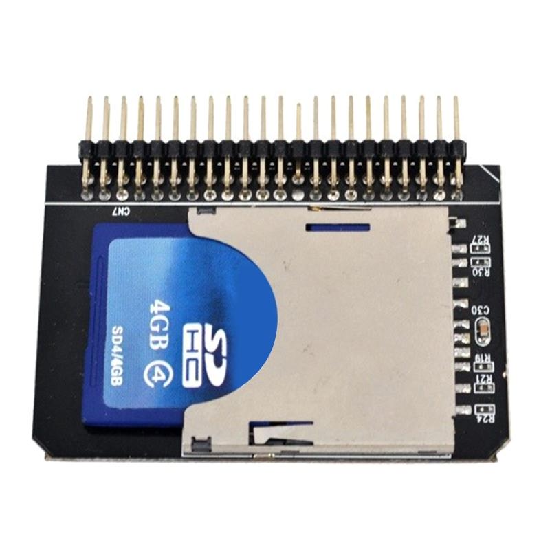 Thẻ SD đến bộ chuyển đổi IDE 2,5 inch, bộ chuyển đổi thẻ nhớ SDHC/SDXC sang máy tính xách tay HDD 44 PIN POR