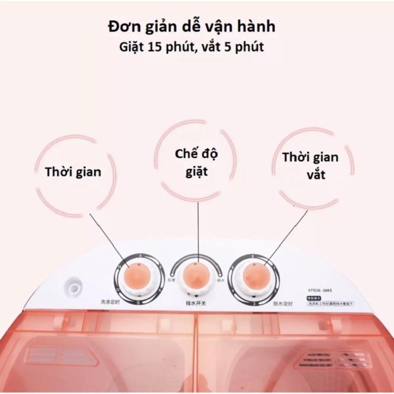 Máy giặt mini 2 lồng giặt cao cấp chính hãng có tia UV khử khuẩn 6kg tích kiệm điện năng. Máy giặt cho gia đình