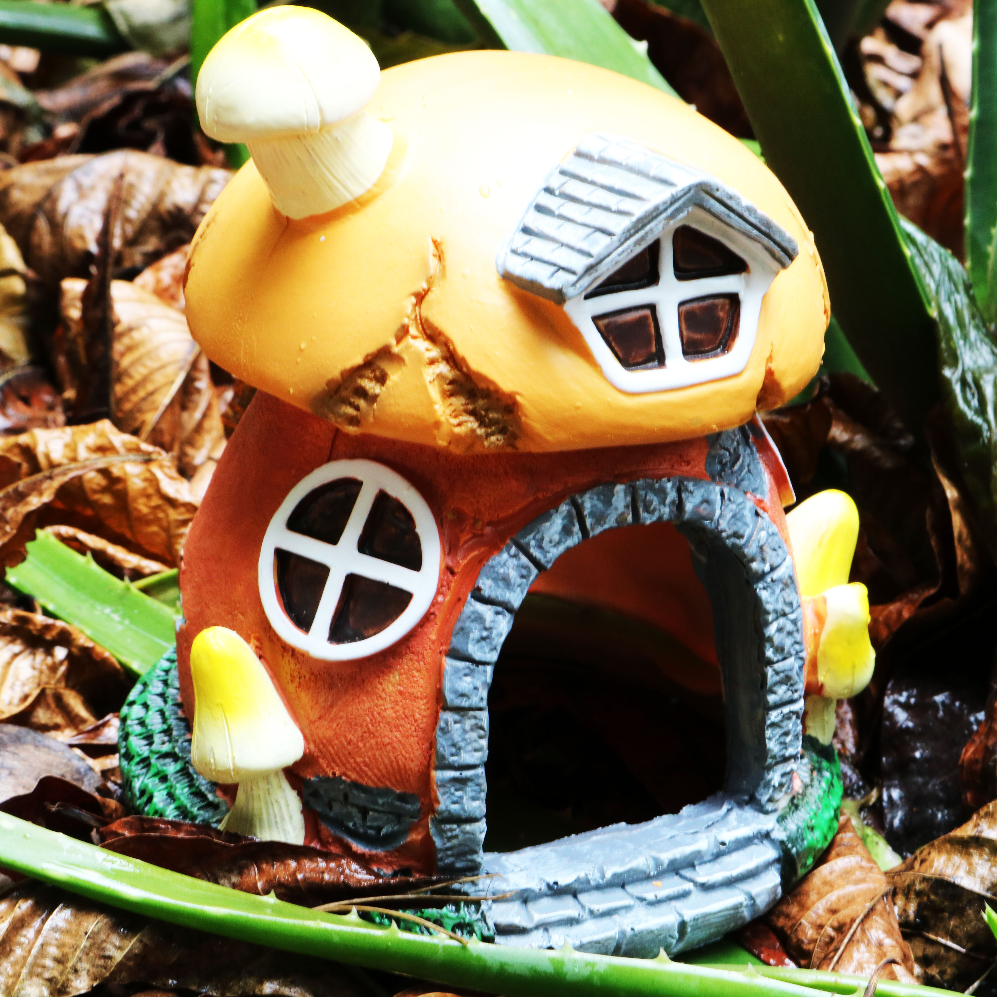 Mô hình Nhà Nấm Có cửa sổ trang trí tiểu cảnh - thủy sinh - terrarium