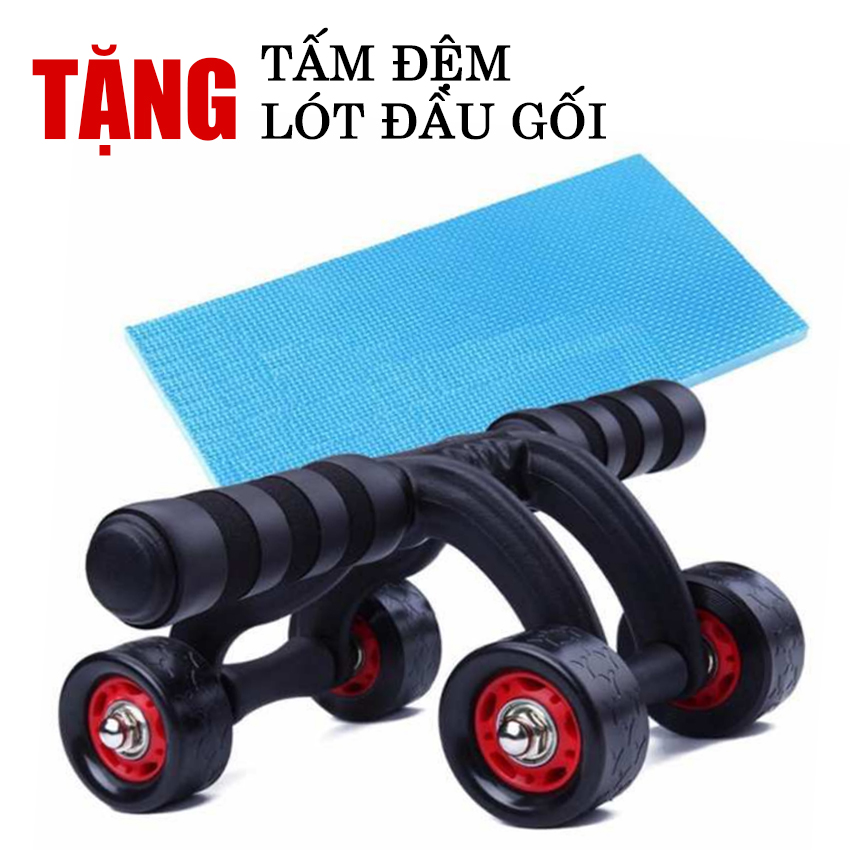 CON LĂN TẬP BỤNG 4 BÁNH CAO CẤP AB ROLLER, HỖ TRỢ TẬP LUYỆN CHO VÒNG EO 6 MÚI