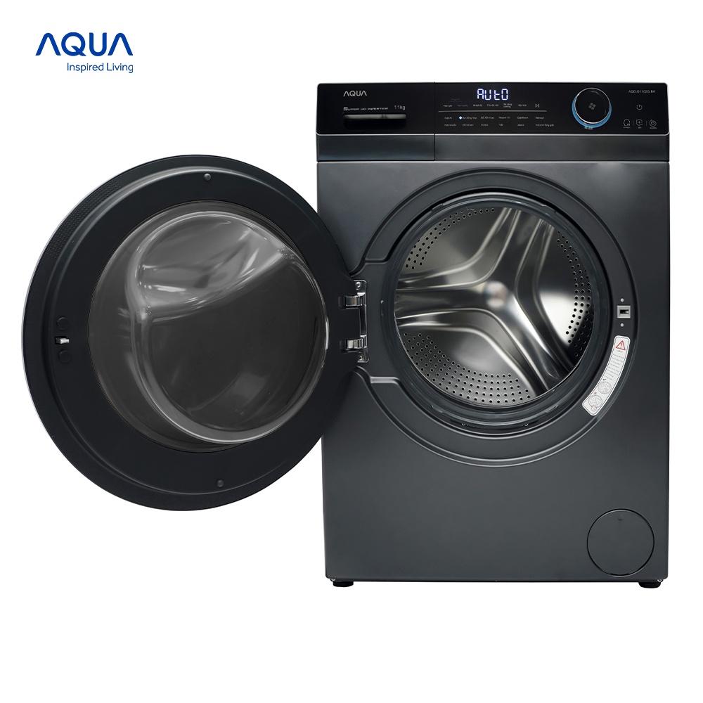 Máy giặt cửa trước Aqua 11kg AQD-D1102G.BK - Hàng chính hãng - Chỉ giao HCM, Hà Nội, Đà Nẵng, Hải Phòng, Bình Dương, Đồng Nai, Cần Thơ