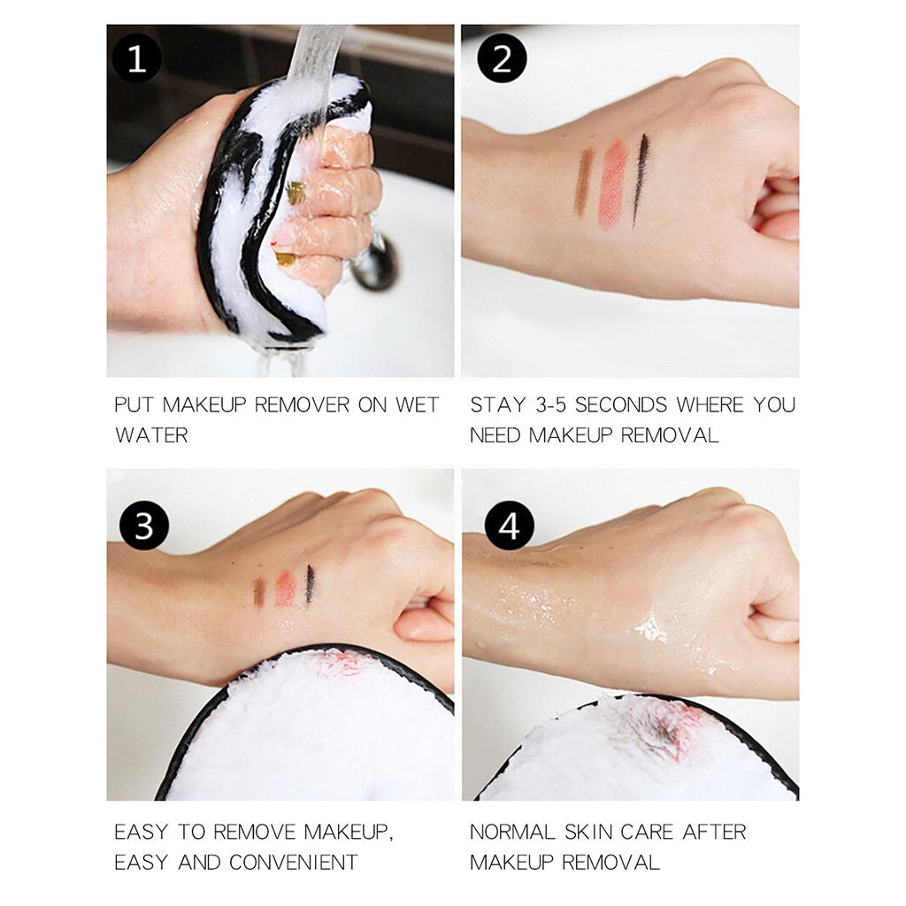 Set Of 5pcs Professional Makeup Removal Square Puffs, Face Makeup Removing Cleaning Puffs Pads